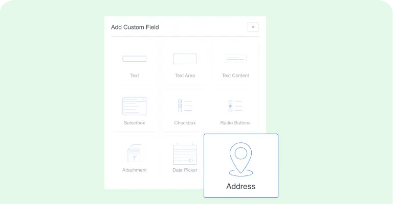Address Custom Fields Address Custom Fields
