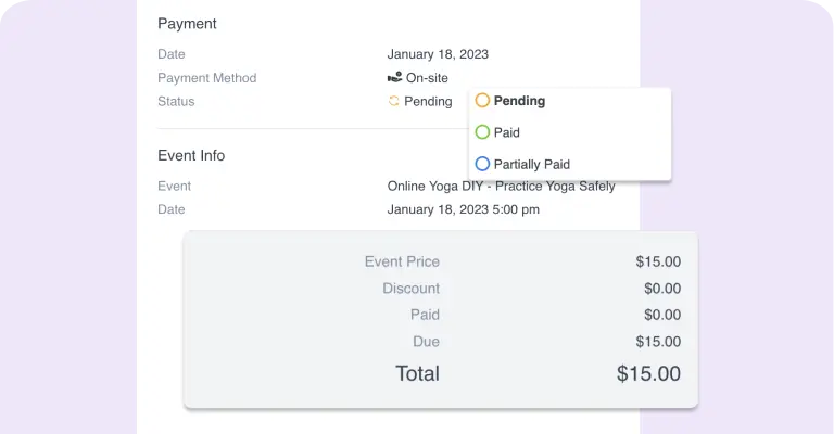 Full financial details of the payments Full financial details of the payments