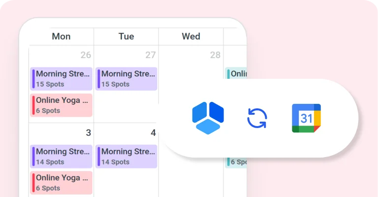 Google Calendar Synchronization pink Google Calendar Synchronization pink