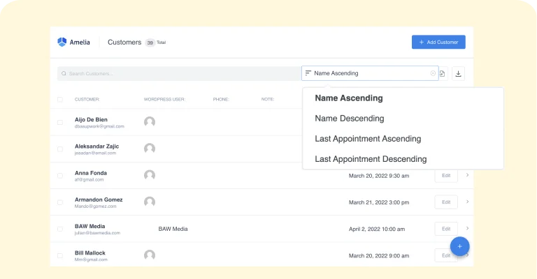 Manage the database of your attendees Manage the database of your attendees