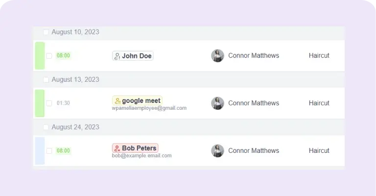 No show customers tag purple No show customers tag purple