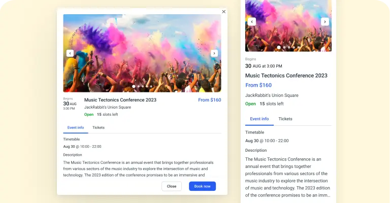 Redesigned Event List 2.0 yellow Redesigned Event List 2.0 yellow