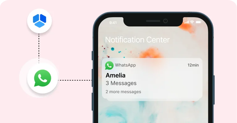 WhatsApp integration Pink WhatsApp integration Pink