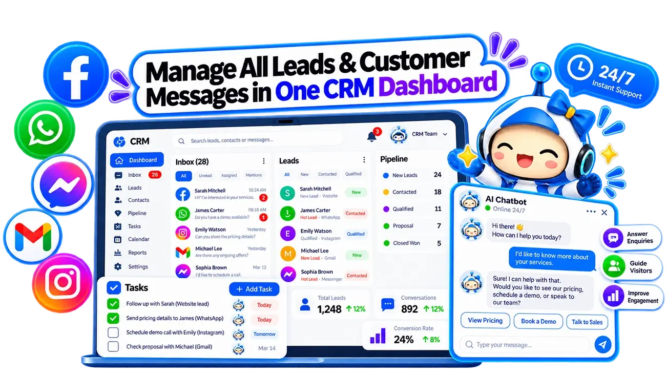 All in One CRM Lead Management Dashboard