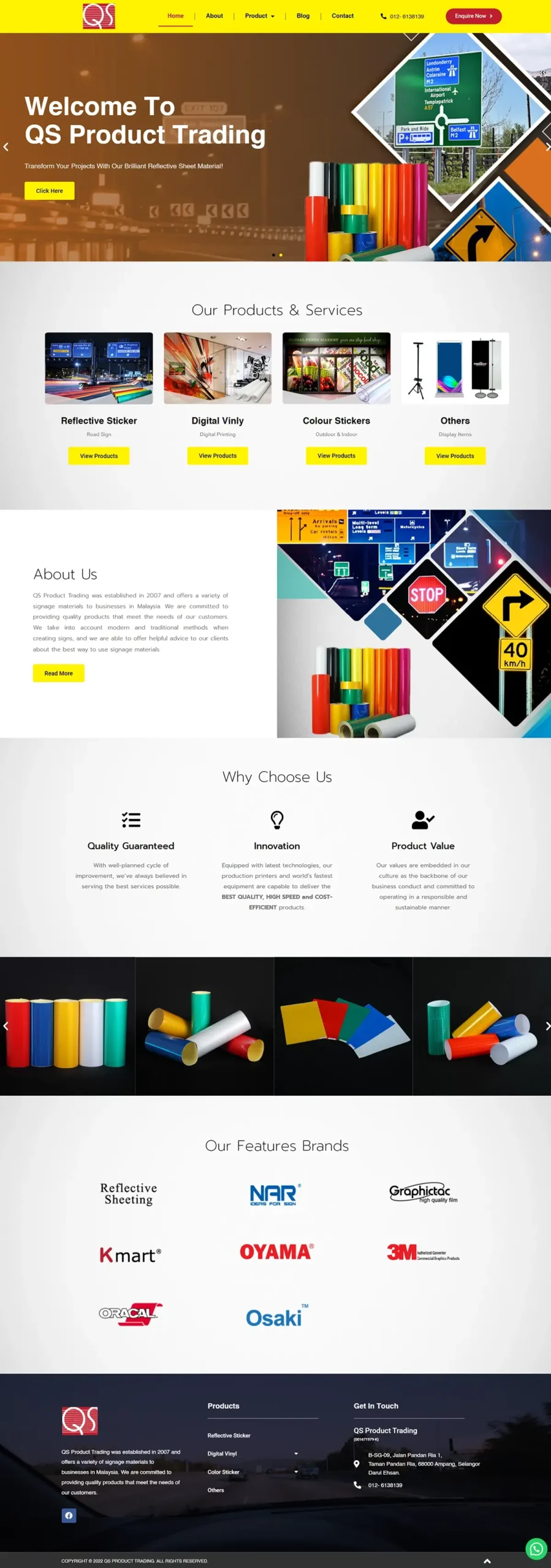 Reflective Sticker Reflective Sheeting QS Product Trading scaled